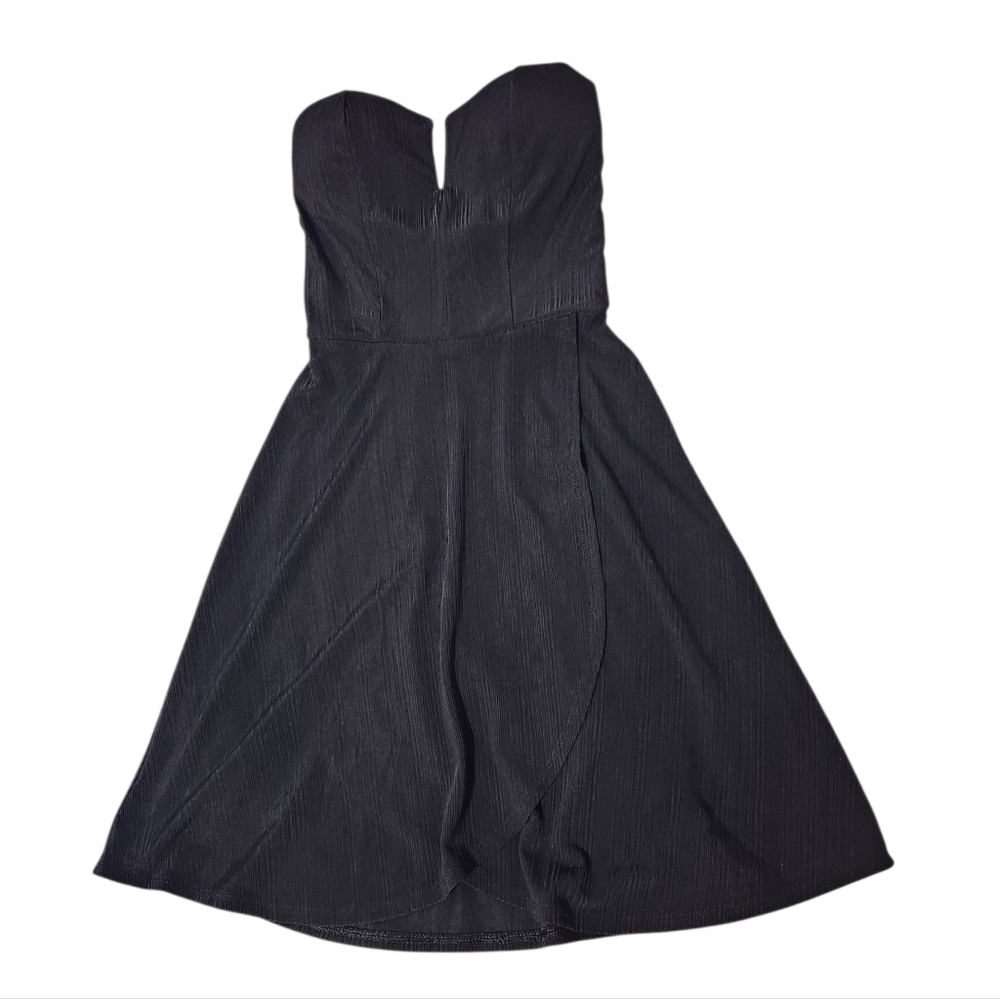 Candie’s Strapless Little Black Dress Fit and Flare Mini Dress Size XS Cocktail
